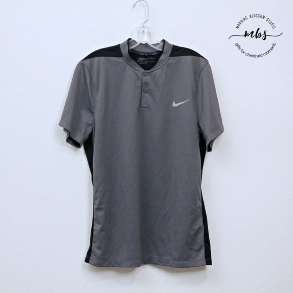 Nike Other - Nike Golf Modern Fit Blade Collar Short Sleeve Polo Shirt Gray Men L